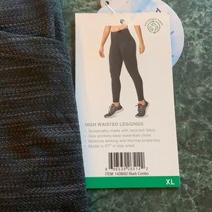NWT Black  with a touch of grey leggings
